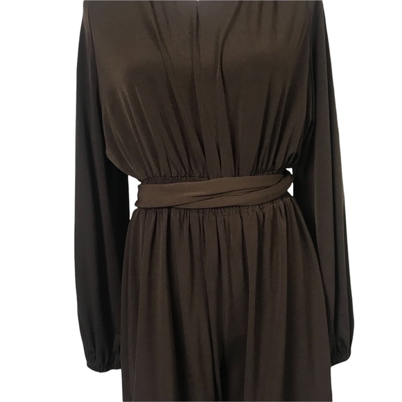 Muse Exclusively for Boston Proper Brown Long Sleeve Knit Romper. - Picture 3 of 11